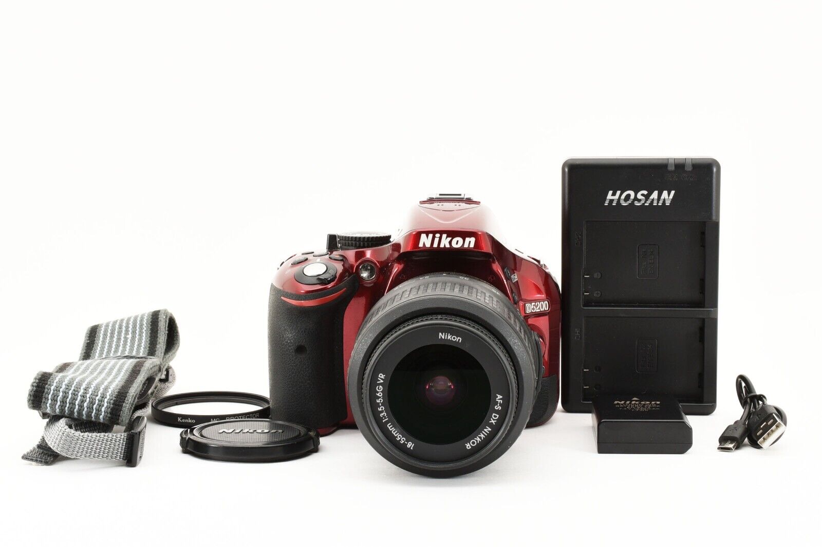 Nikon D D5200 24.1MP Digital SLR Camera w/ AF-S DX G VR 18-55mm Lens[Exc++++]