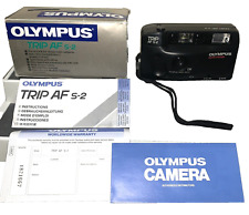 Vintage Olympus Trip AF S-2 35mm Film Camera Point & Shoot Box Paperwork *Parts* picture