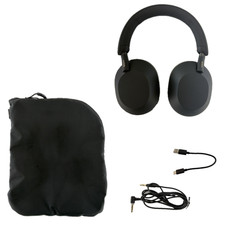 Sony WH-1000XM5 Bluetooth Wireless Noise Canceling Headphones Black Soft Pouch picture