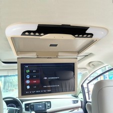 13inch Car Roof Monitor LCD TFT Overhead Flip Down Car Ceiling Screen Beige US picture