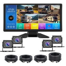 10.36-inch Quad-Screen Touchscreen Monitor with 4 Rearview AHD 1080P Cameras picture